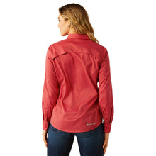 Load image into Gallery viewer, Ariat Women's VentTEK Equestrian Red Stripe Stretch Shirt