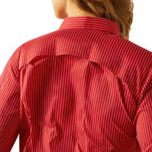 Load image into Gallery viewer, Ariat Women's VentTEK Equestrian Red Stripe Stretch Shirt