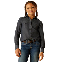 Load image into Gallery viewer, Ariat Youth Chambray Western Shirt