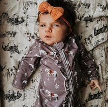 Load image into Gallery viewer, Mauve Ranch Horse -Ruffled- Jammies
