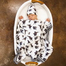 Load image into Gallery viewer, Bull Rider Bamboo Muslin Blanket