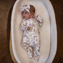 Load image into Gallery viewer, Western Daydream Rose Folding Feet Jammies