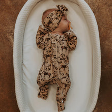 Load image into Gallery viewer, Prairie Rose -Ruffled- Folding Feet Jammies