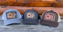 Load image into Gallery viewer, Daisy Leather Patch Trucker Cap