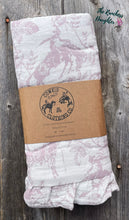 Load image into Gallery viewer, Western Daydream Rose Cotton Muslin Blanket with Scalloped Edges