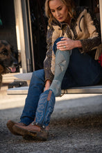 Load image into Gallery viewer, Lucky Chuck Fringe Tucumcari Gray Performance Socks