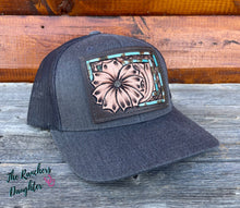 Load image into Gallery viewer, Daisy Leather Patch Trucker Cap