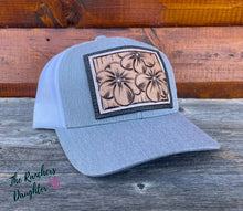 Load image into Gallery viewer, Primrose Leather Patch Trucker Cap