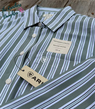 Load image into Gallery viewer, Ariat Women's Green Bay Stripe Kirby Pro Shirt