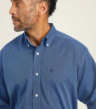 Load image into Gallery viewer, Ariat Men's Midnight Wrinkle Free Solid Pinpoint Oxford Classic Fit Shirt