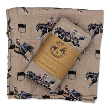 Load image into Gallery viewer, Rodeo Broncs Bamboo Muslin Swaddle