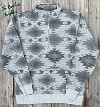 Load image into Gallery viewer, Ariat Women's Grey Southwest Sienna 1/2 Zip Sweatshirt