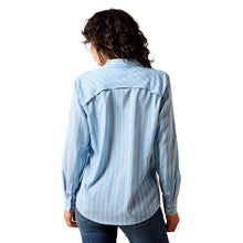 Load image into Gallery viewer, Ariat Women’s VentTEK Blue/Rattan Stripe Stretch Shirt