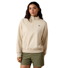 Load image into Gallery viewer, Ariat Women's Oatmeal 1/2 Zip Sweatshirt