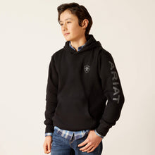 Load image into Gallery viewer, Ariat Youth Black Logo Hoodie
