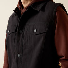 Load image into Gallery viewer, Ariat Men&#39;s Black Canvas Rancher Vest
