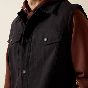 Ariat Men's Black Canvas Rancher Vest