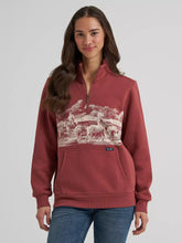 Load image into Gallery viewer, Wrangler Retro® Women's Rust 1/4 Zip Sweatshirt
