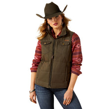 Load image into Gallery viewer, Ariat Women&#39;s Earth Western Yoke Grizzly Insulated Vest

