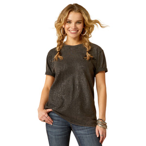 Ariat Women's Shimmery Lator Gator Boyfriend Fit Tee