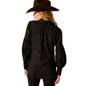 Ariat Blinged Out Horseshoe Blouse