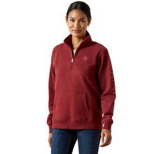 Load image into Gallery viewer, Ariat Women&#39;s Burnt Russet Logo 1/2 Zip Sweatshirt
