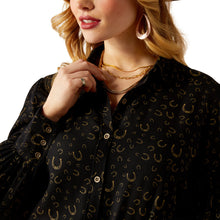 Load image into Gallery viewer, Ariat Blinged Out Horseshoe Blouse
