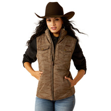 Load image into Gallery viewer, Ariat Women&#39;s Western Yoke Grizzly Insulated Vest - Banyon Bark
