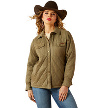 Load image into Gallery viewer, Ariat Women&#39;s Dusky Green Grizzly Quilted Barn Jacket
