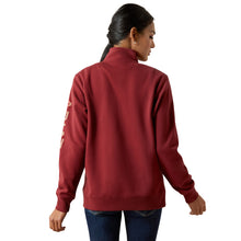 Load image into Gallery viewer, Ariat Women&#39;s Burnt Russet Logo 1/2 Zip Sweatshirt
