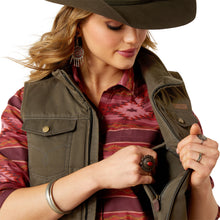 Load image into Gallery viewer, Ariat Women&#39;s Earth Western Yoke Grizzly Insulated Vest

