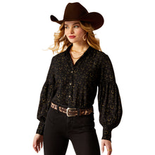 Load image into Gallery viewer, Ariat Blinged Out Horseshoe Blouse
