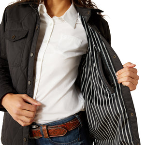 Ariat Women's Black Grizzly Quilted Barn Jacket