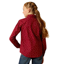 Load image into Gallery viewer, Ariat Girls Red Cattle Brand Western Shirt
