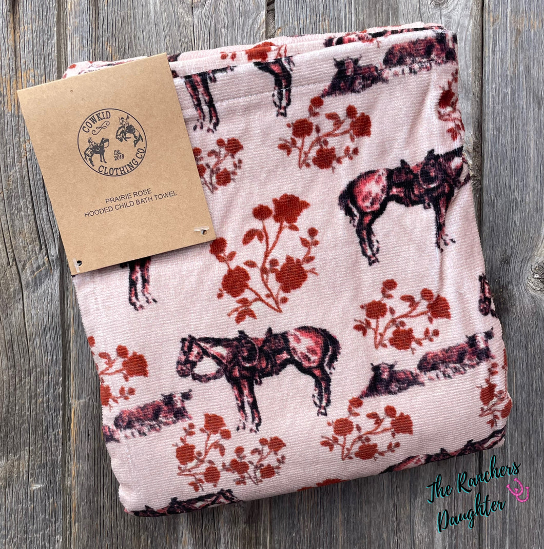 Prairie Rose Hooded Child Bath Towel