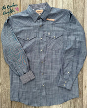 Load image into Gallery viewer, Ariat Men's Wrinkle Free Chambray Refined Slub Classic Fit Snap Shirt

