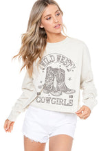 Load image into Gallery viewer, Wild West Cowgirl Mineral Crop Shirt - Natural
