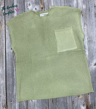 Load image into Gallery viewer, Olive Cap-Sleeved Sweater
