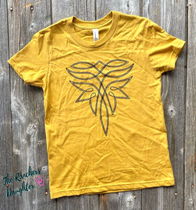 Kids Mustard Fancy Boot Stitch Tee