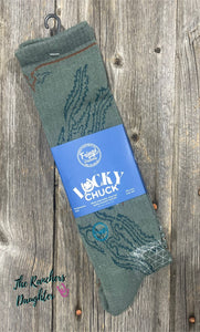 Lucky Chuck Fringe Tucumcari Gray Performance Socks