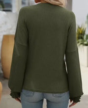 Load image into Gallery viewer, Women&#39;s Ribbed Sweater - Army Green
