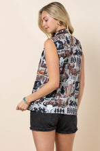 Load image into Gallery viewer, Rodeo Lainey Button Down Tie Top
