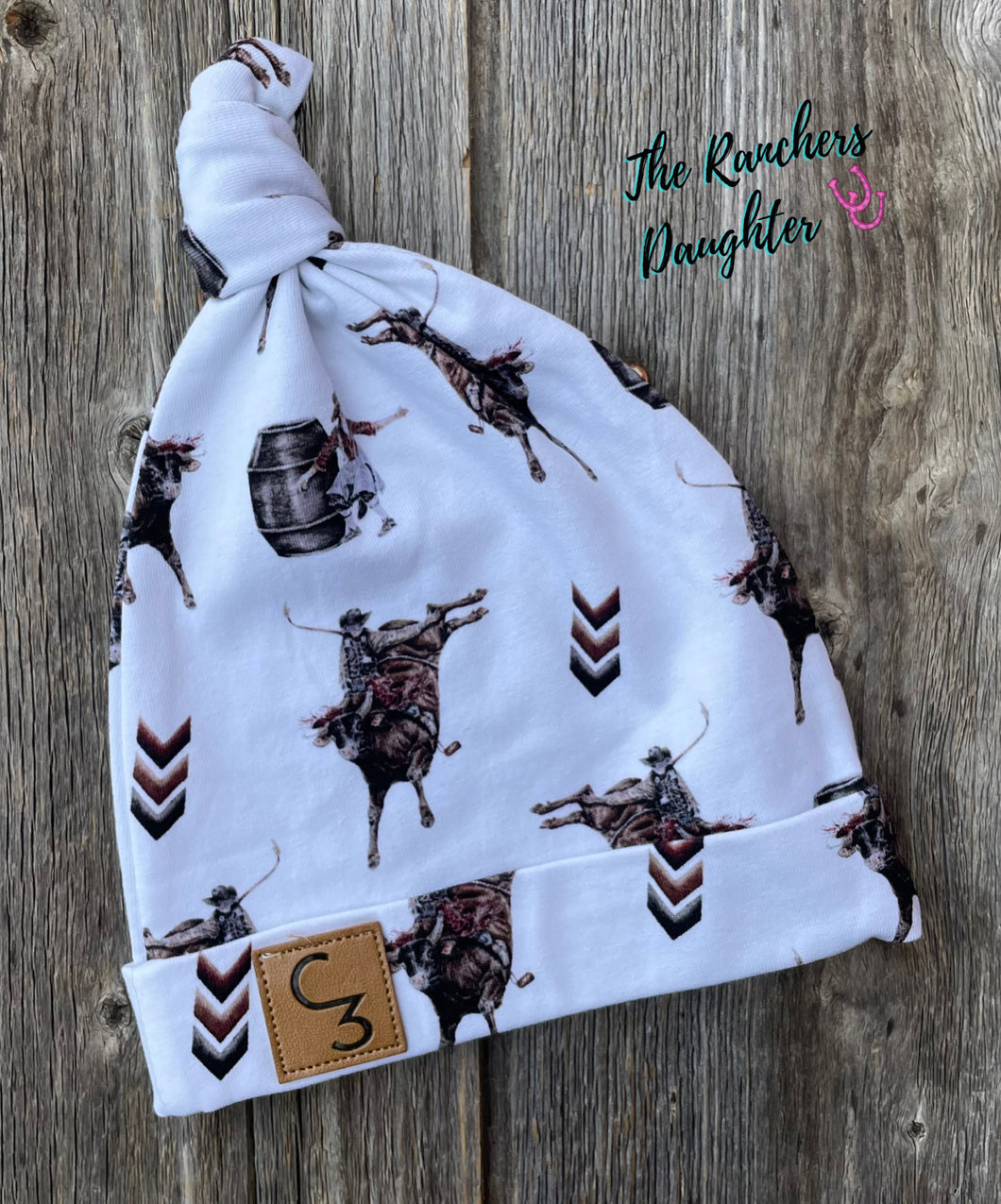 Bull Rider Newborn Baby Hat
