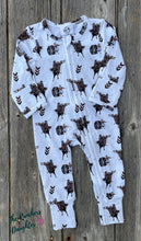 Load image into Gallery viewer, Bull Rider Folding Feet Jammies
