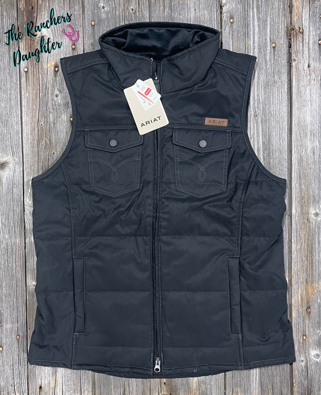 Ariat Women's Western Yoke Grizzly Insulated Vest - Black