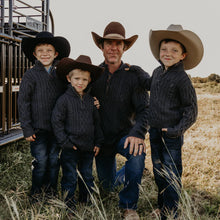 Load image into Gallery viewer, Charcoal Quarter Zip Cable Knit Sweater (Kids)
