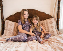Load image into Gallery viewer, Mauve Ranch Horse Short Sleeve Pajama Set
