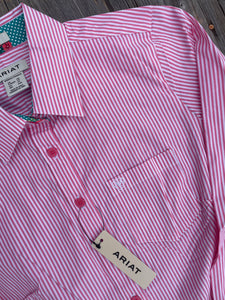 Ariat Women's Pink Stripe Kirby Shirt