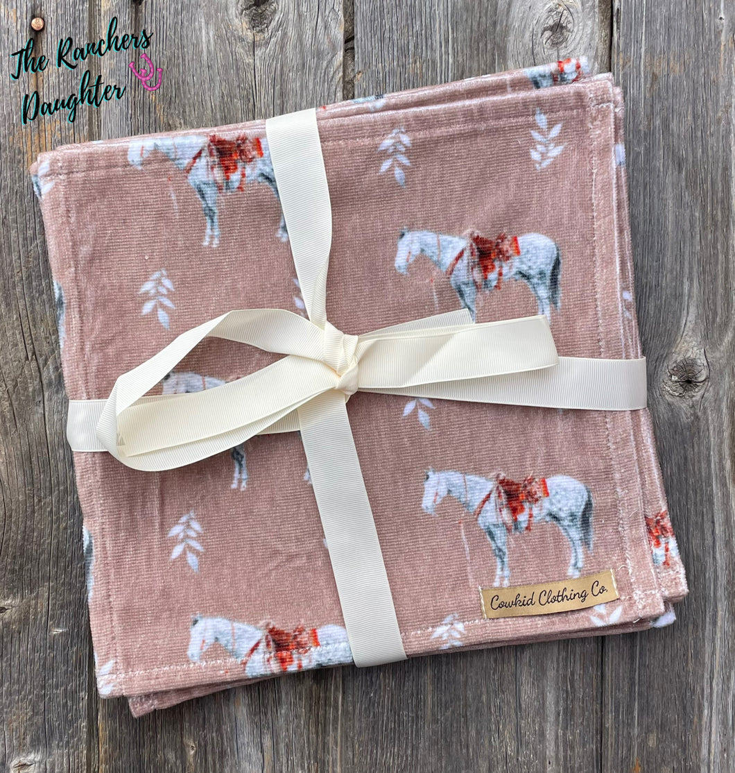 Almond Ranch Horse Set of 5 Washcloths