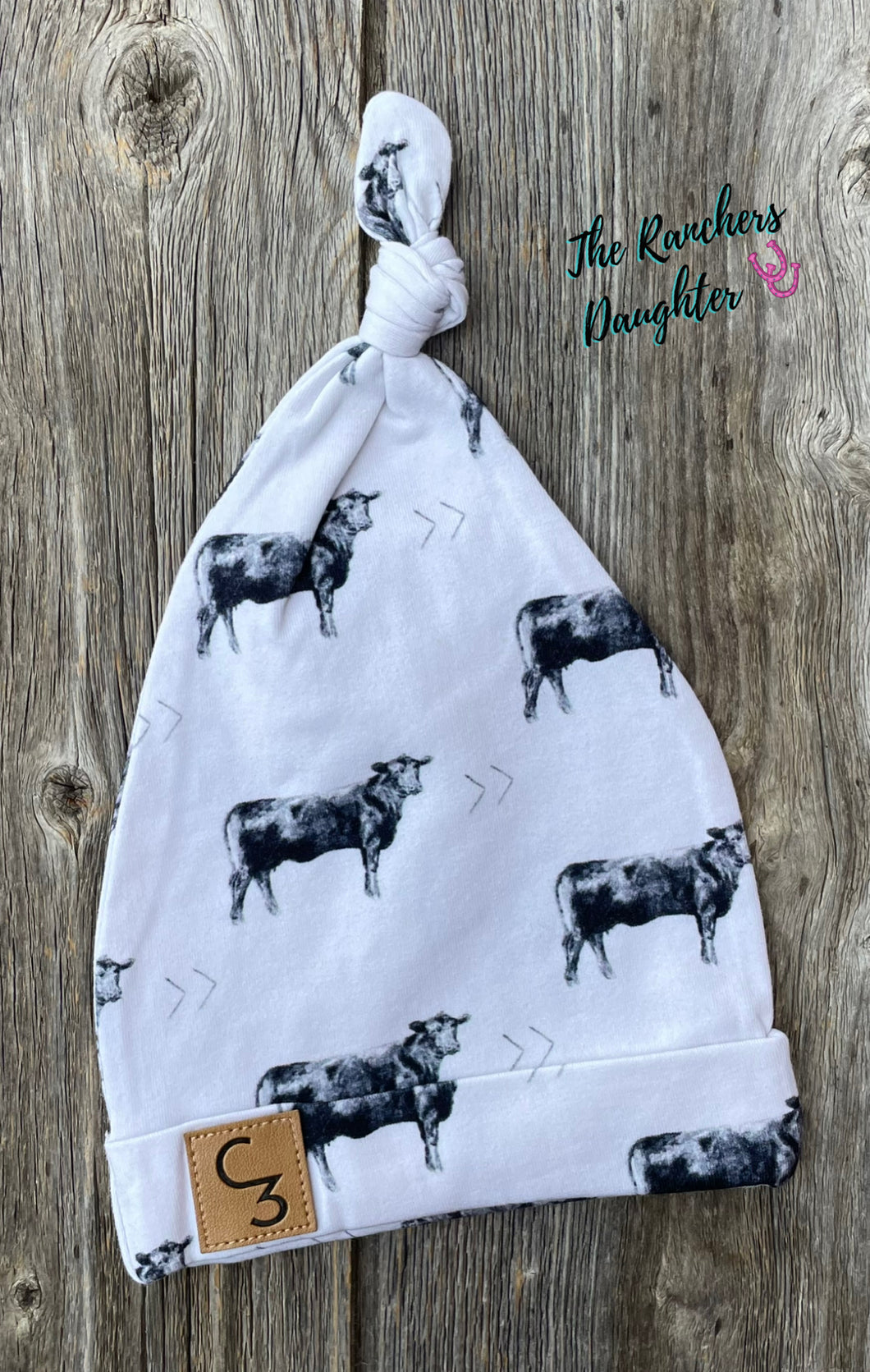 Grey Angus Newborn Baby Hat